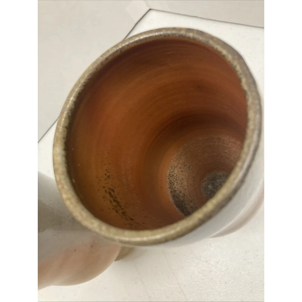 Signed Studio Art Pottery Footed Cups‎ Tumblers Wilson Salt Glaze